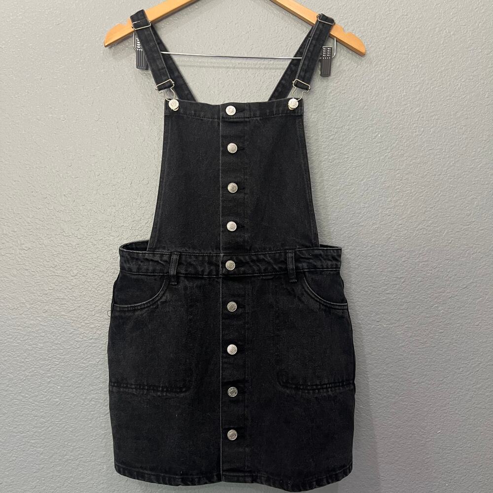 PacSun black denim skirt overall